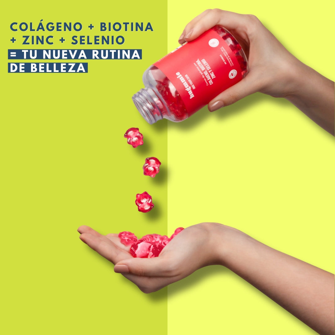 Gomitas de Colágeno, Biotina, Zinc y Selenio